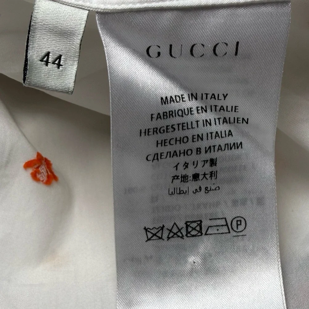 Gucci Fil Coupe Multi Symbol Bowling Shirt